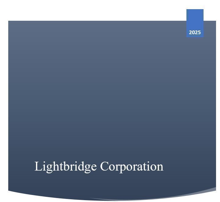 2025 Lightbridge Corporation cover